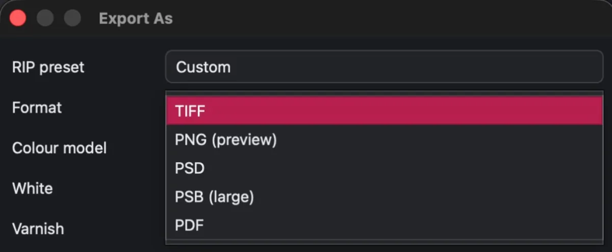 Multiple file formats